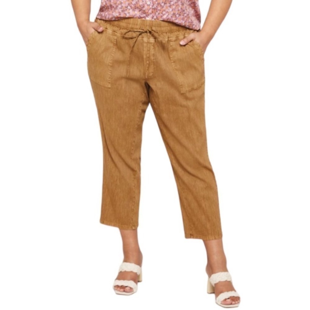 NWT cut from the cloth smocked draw cord pant with pork chop brown – 3X